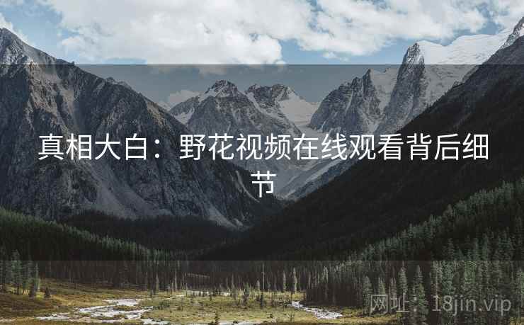 真相大白：野花视频在线观看背后细节